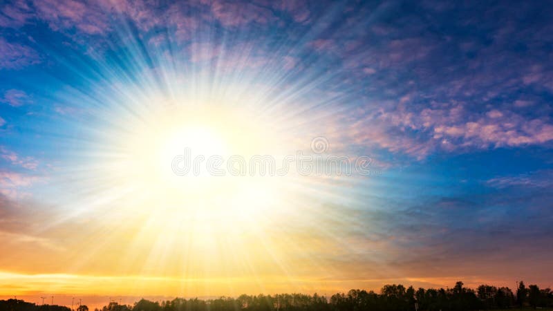 Cloudy krajobrazu? wit s? o? ce lekki niebo fotografia royalty free