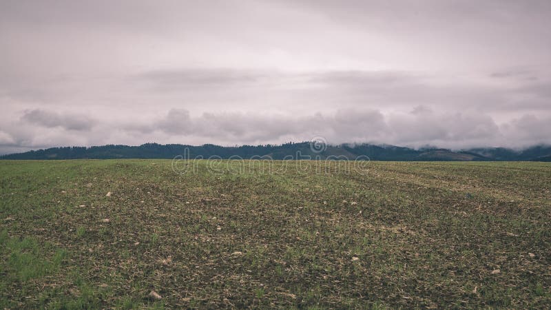 Cloudy and misty Slovakian Western Carpathian Tatra Mountain sky