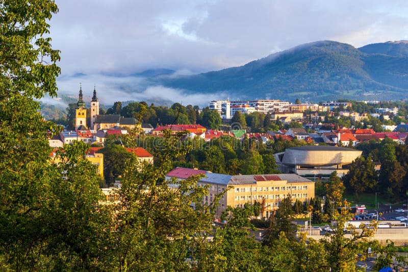 Cloudy morning in Banska Bystrica, Slovakia.