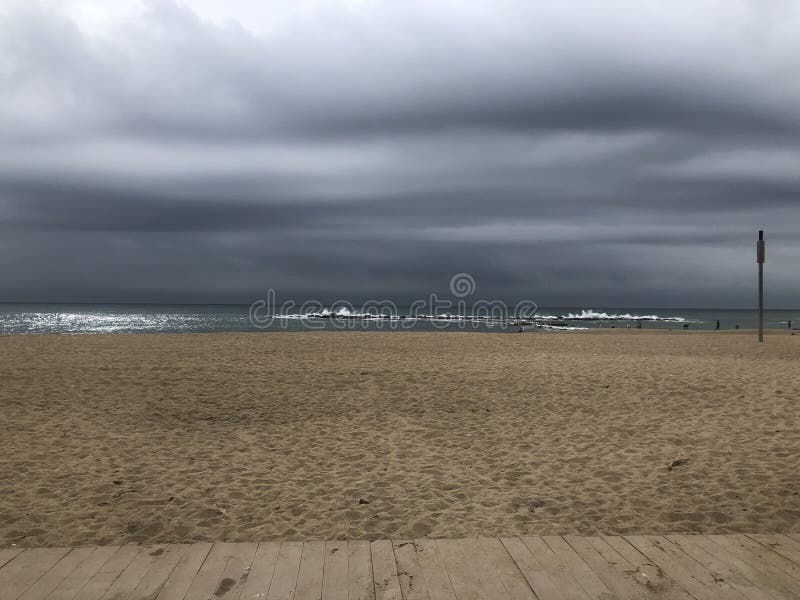 Mediterranean beach in Barcelona- Spain stock images Mediterranean beach in Barcelona- Spain stock images