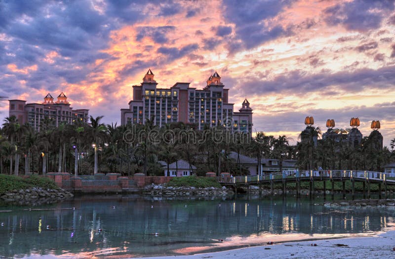 Sunset at the Reef - Paradise Island Beach, Nassau Bahamas…