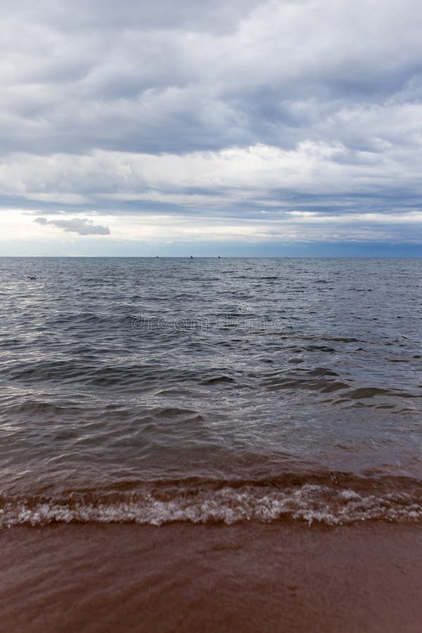 Cloudy weather on the sea as background royalty free stock images Cloudy weather on the sea as background royalty free stock images