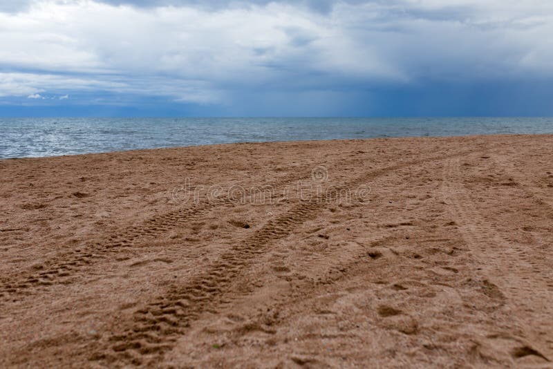Cloudy weather on the sea as background royalty free stock image Cloudy weather on the sea as background royalty free stock image