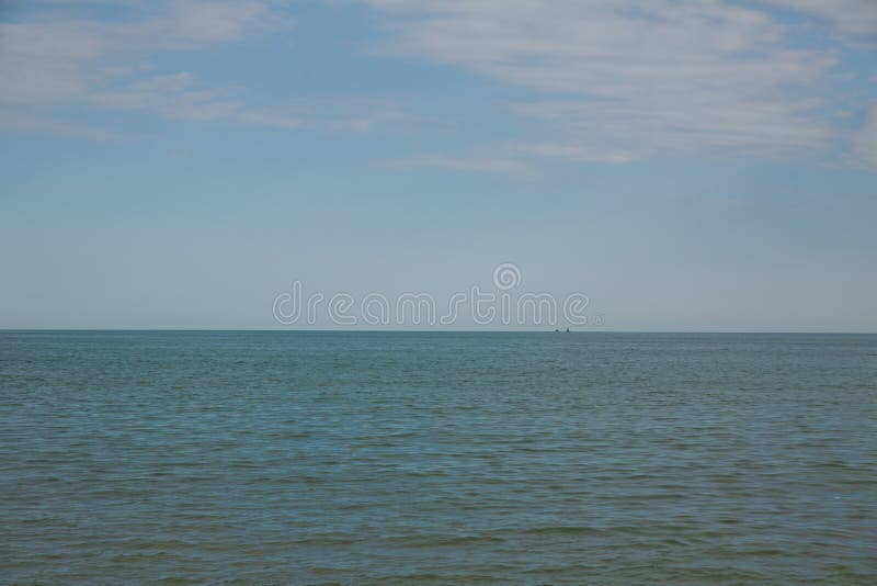 Cloudy Weather at Sea . Beautiful Caspian Sea Stock Image Image of