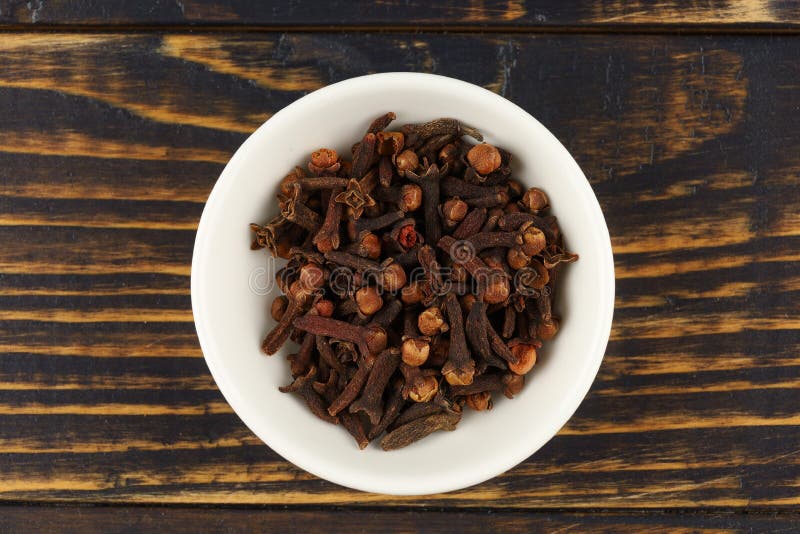 Clove Spice in a White Ceramic Vessel Stock Image Image of natural