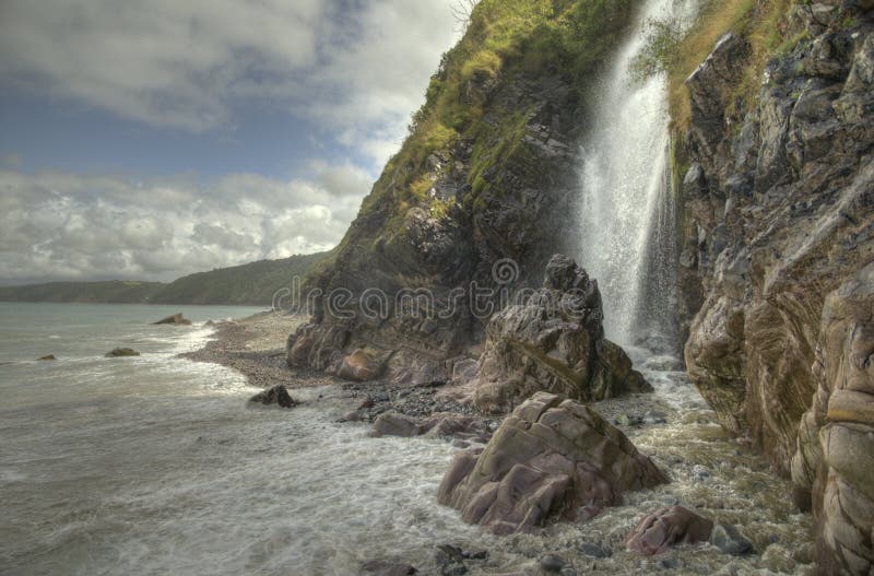 Clovelly waterfall Devon GB