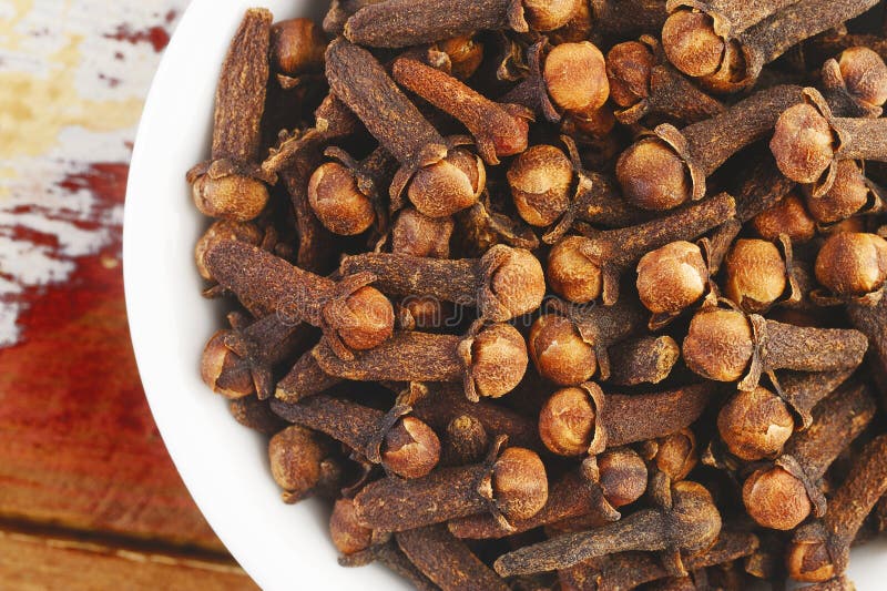 Cloves in white dish stock photo. Image of ingredients 46045044