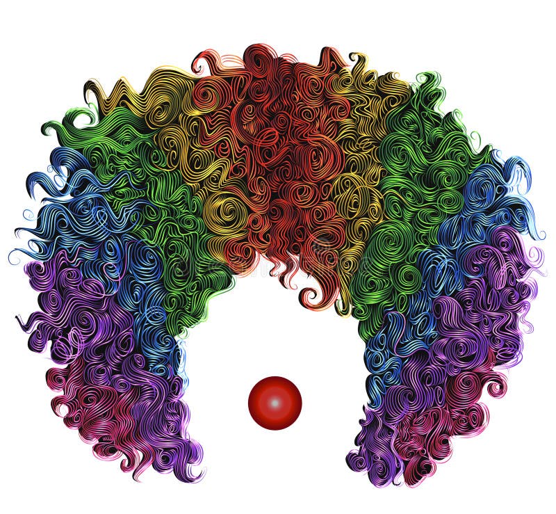 clown wig clipart