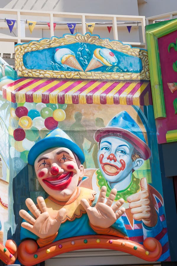 Clown fascia at Luna Park Melbourne, Australia. Clown fascia at Luna Park Melbourne, Australia