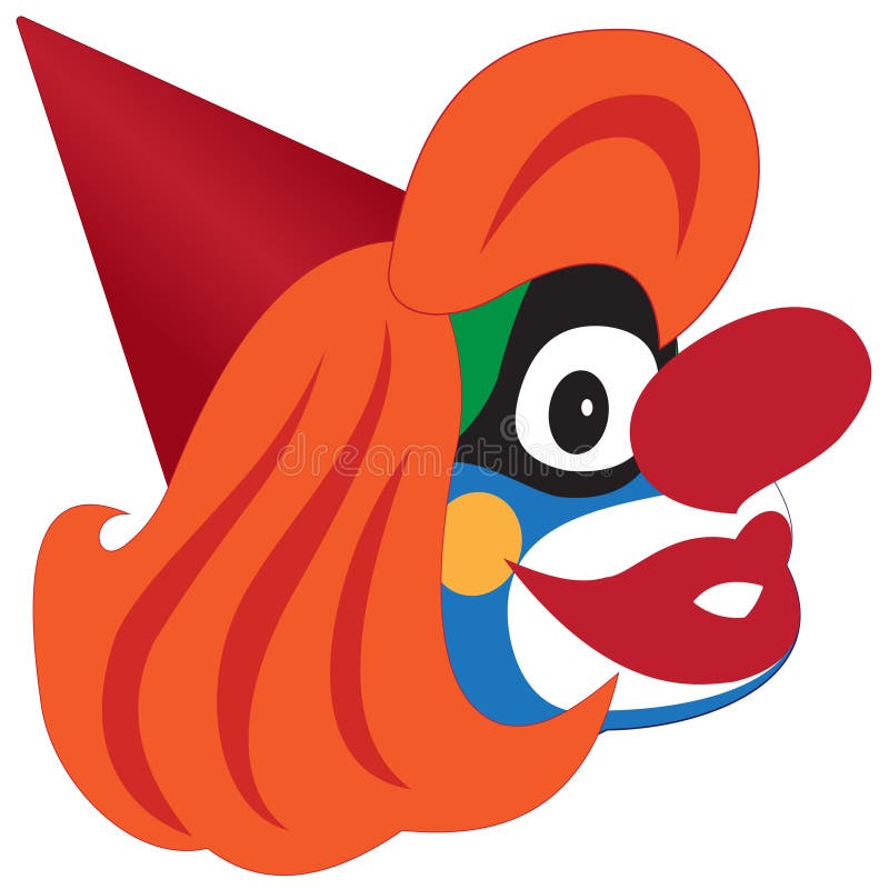 Clown head stock vector. Illustration of head, funny 41294854