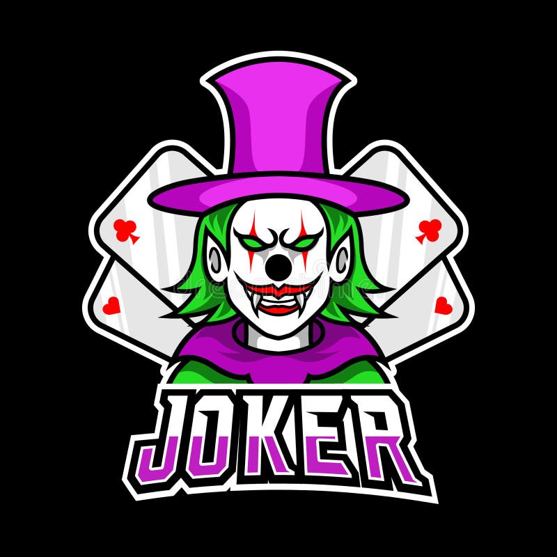 Clown Joker Scary Mask Mascot Sport Esport Logo Template Stock Vector ...