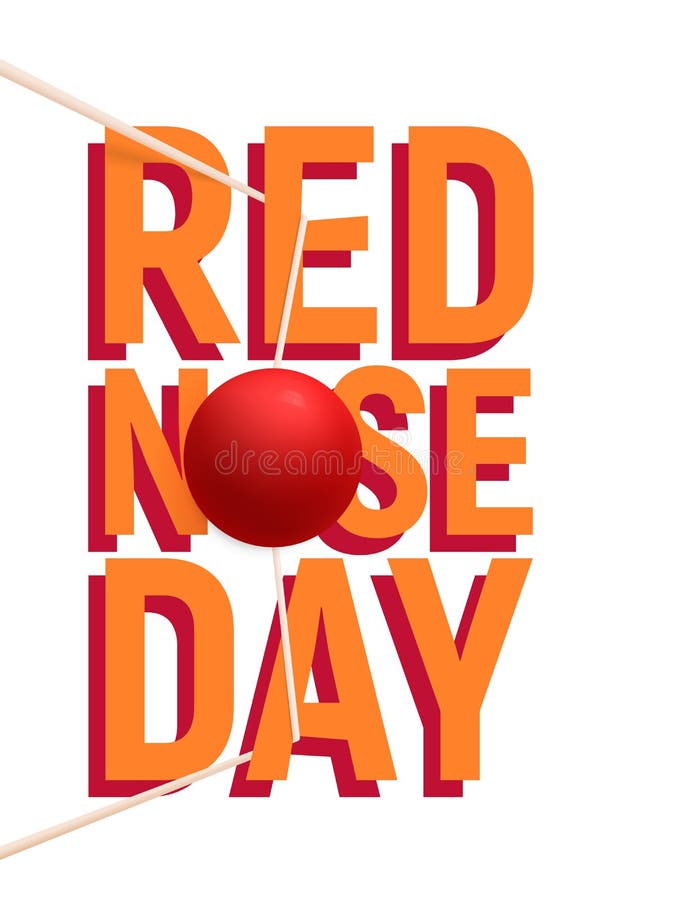Red Nose Day card stock vector. Illustration of bunner 110488794