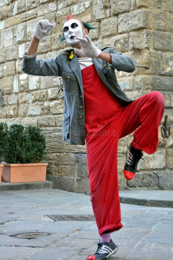 Clown street artist in Italy stock images Clown street artist in Italy stock images