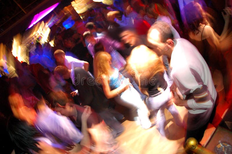 Club dancing disco night people