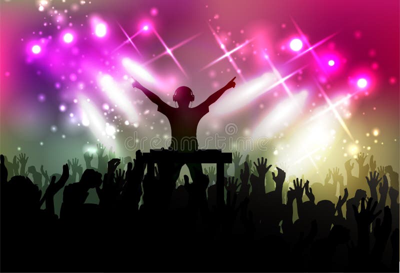 Club Life Dj on the Dance Floor Vector Illustration Stock Vector -  Illustration of party, design: 149787227