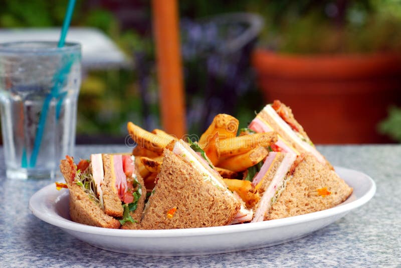 Club Sandwich , Clubhouse Sandwich Stock Image - Image of lunch ...