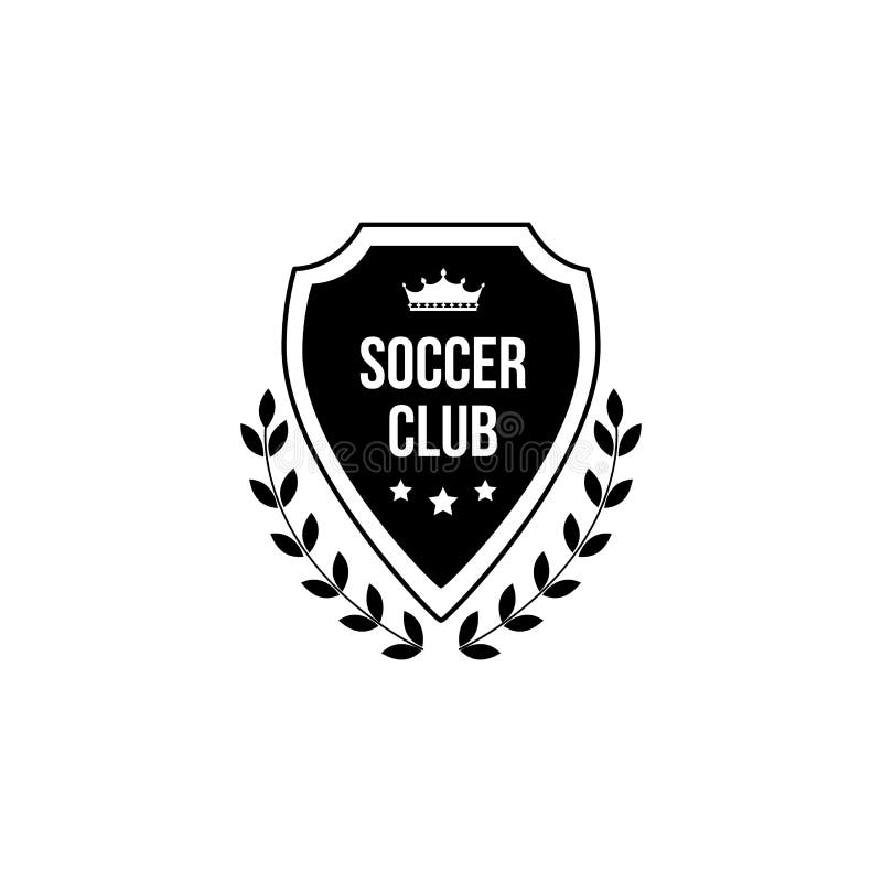 Design de logotipo de crachá de associação exclusiva do clube vip com coroa  vermelha e fita em fundo branco