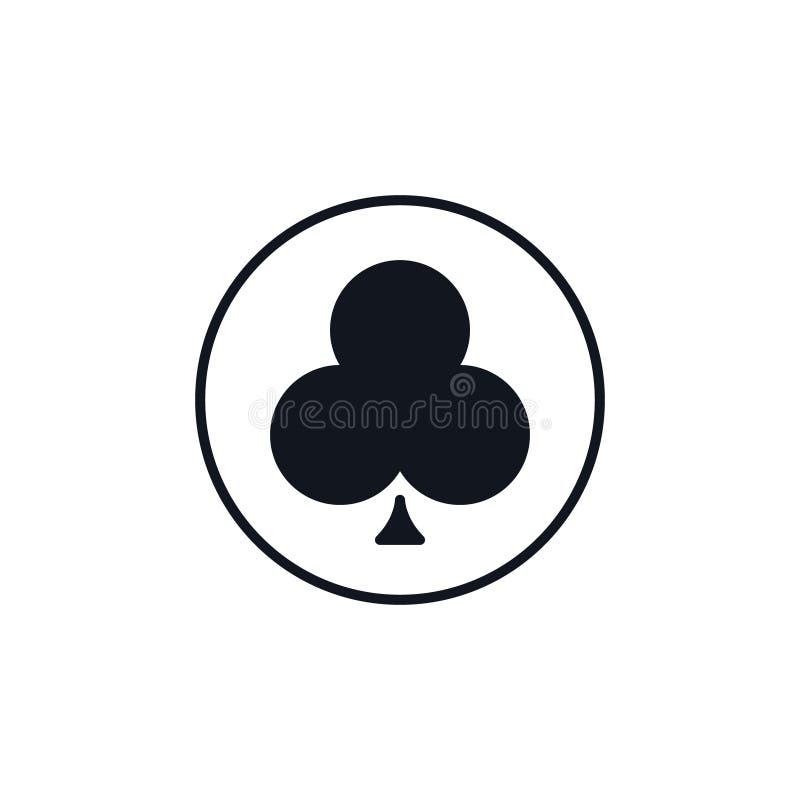 Clubs Playing Card Suit in Circle vector concept solid icon vector illustration