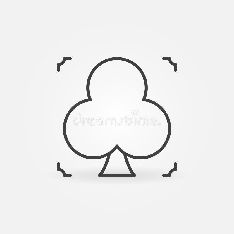 Clubs Playing Card Suit vector concept simple linear icon vector illustration