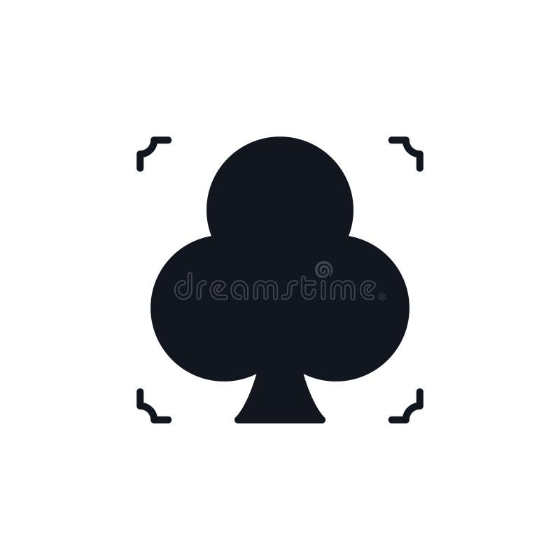 Clubs Playing Card Suit vector concept solid modern icon royalty free illustration