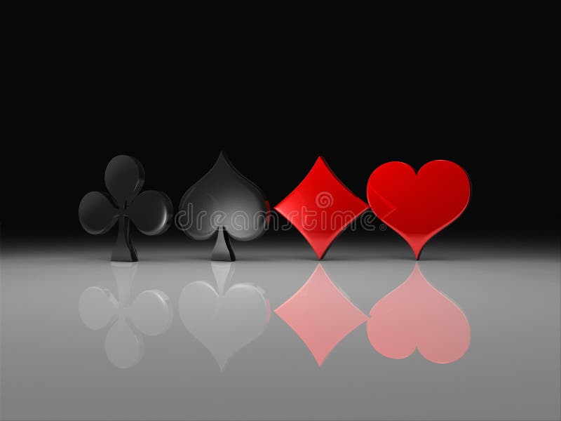 Clubs, Spades, Harten En Diamanten Stock Illustratie Illustration of vervagen, clubs 15785441