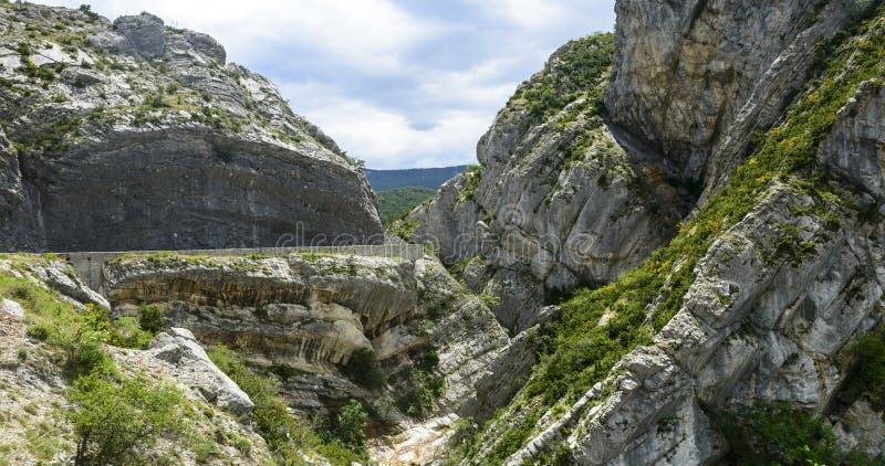 Clue de Taulanne, canyon in Francia immagini stock libere da diritti Clue de Taulanne, canyon in Francia immagini stock libere da diritti