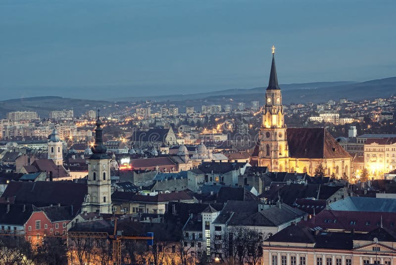Cluj Napoca en la oscuridad
