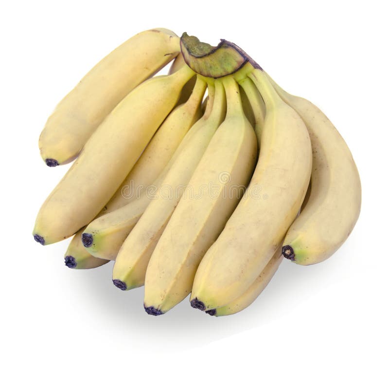 Cluster of Bananas Isolated on White Stock Photo - Image of fresh ...