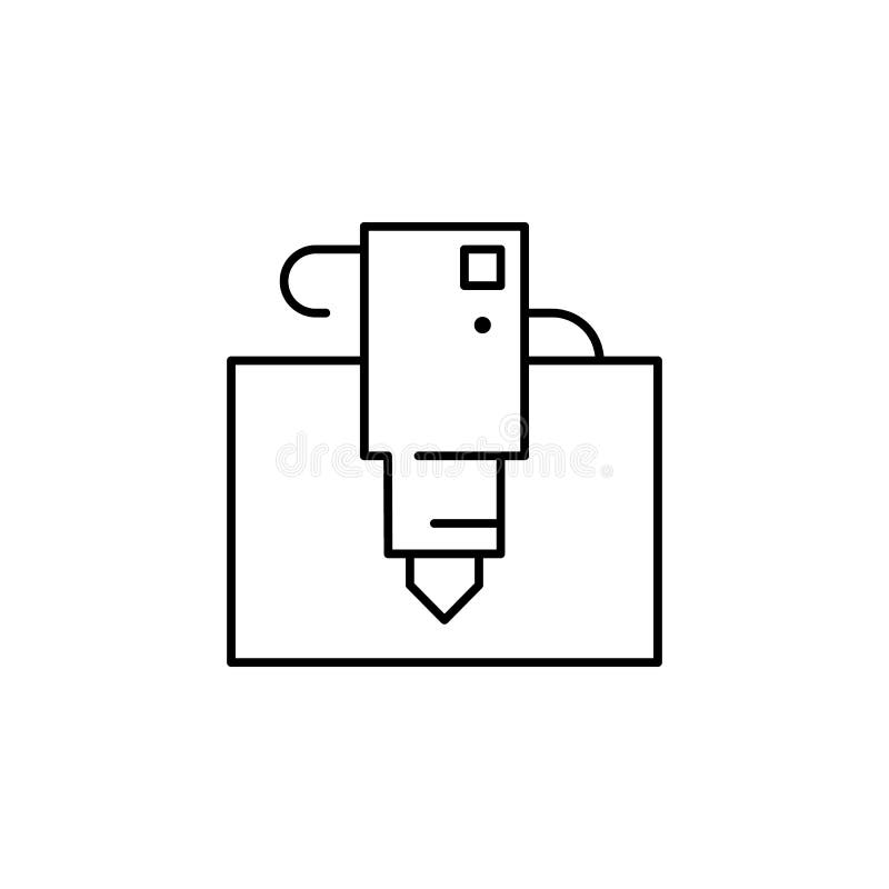 Cluster icon. Element of laser application in production for mobile concept and web apps illustration. Thin line icon for website royalty free illustration
