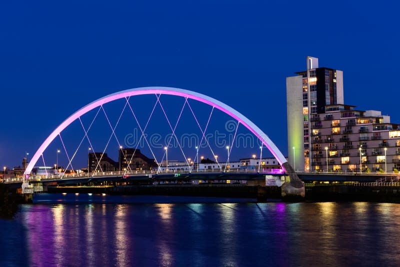 Clyde Arc, Glasgow, Schotland stock foto Clyde Arc, Glasgow, Schotland stock foto