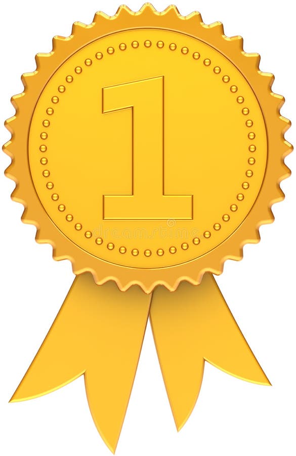 Clássico dourado da primeira fita da concessão do lugar ilustração stock Clássico dourado da primeira fita da concessão do lugar ilustração stock