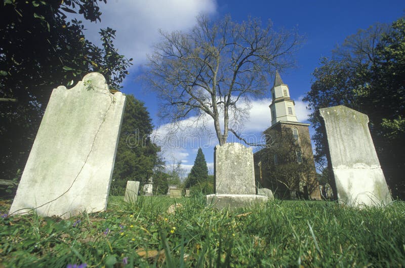 Cmentarz przy Bruton parafią w Williamsburg, Virginia