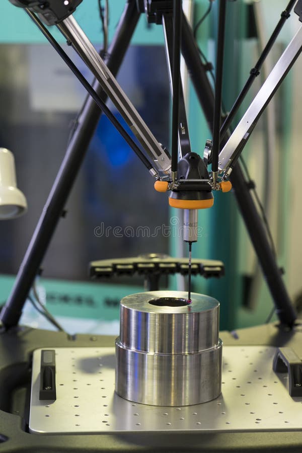 CMM Measuring Prob with 3 Axis Inspection. Stock Image Image of