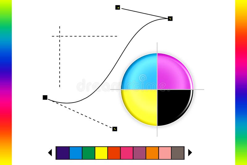 CMYK color stock illustration