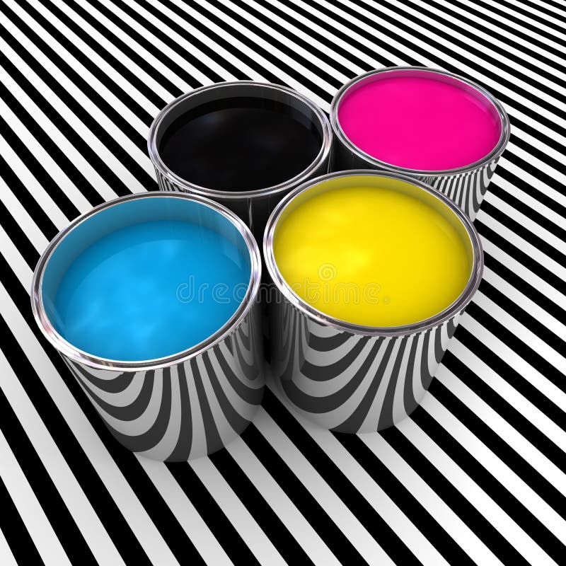 Cmyk color paint background royalty free illustration