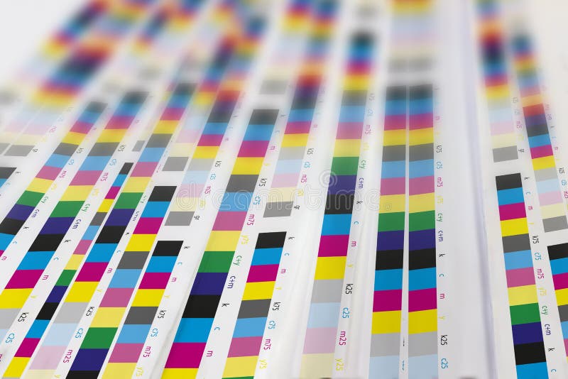 CMYK color on printed sheets of paper