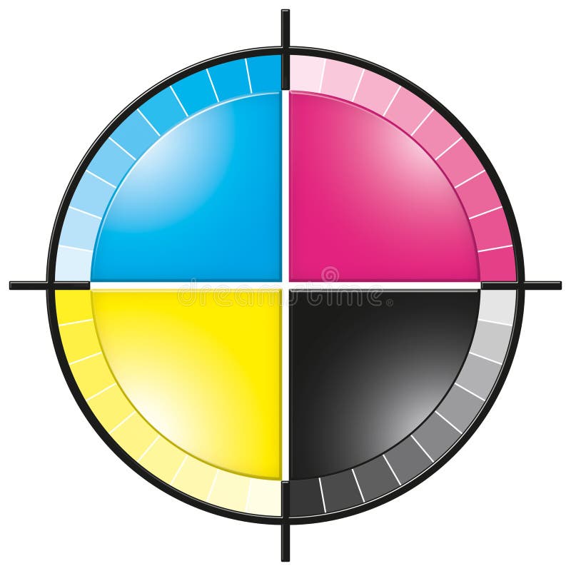 CMYK kleurt Kruis royalty-vrije illustratie CMYK kleurt Kruis royalty-vrije illustratie