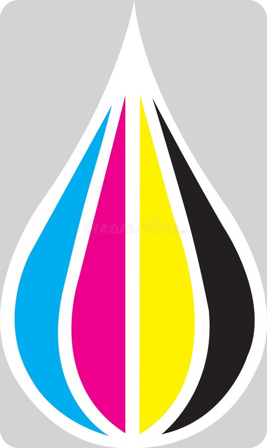 cmyk kropli atrament ilustracji cmyk kropli atrament ilustracji
