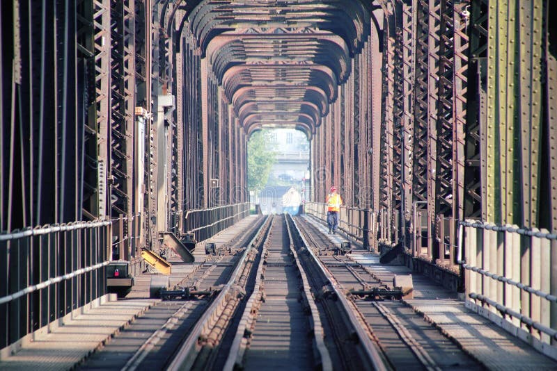 CN Inspects Rail Bridge