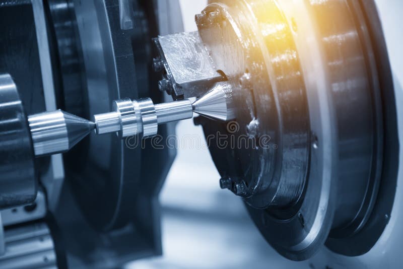 The CNC cylindrical grinding machine royalty free stock images