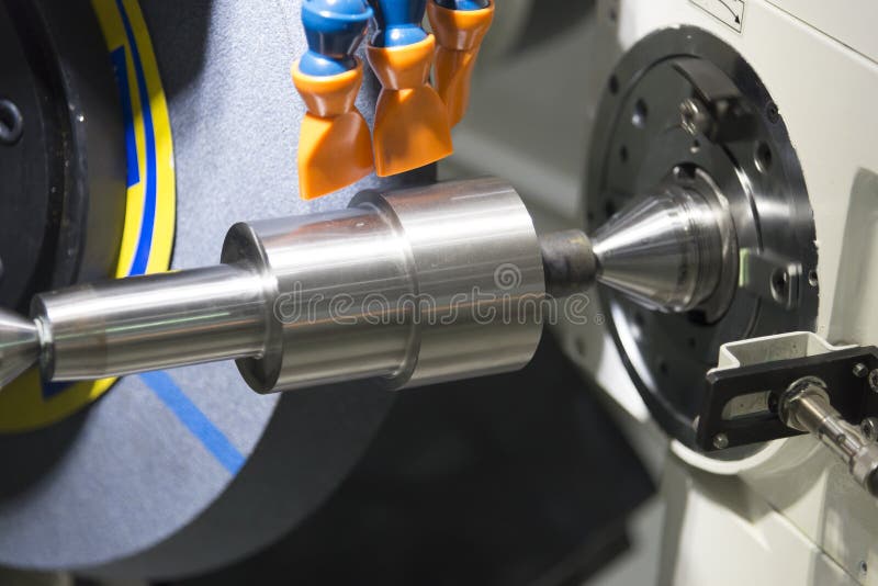 The CNC cylindrical grinding machine royalty free stock image