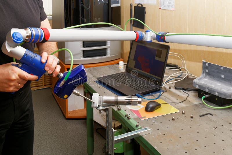 Cnc digitizing three dimensional scanner editorial stock image image