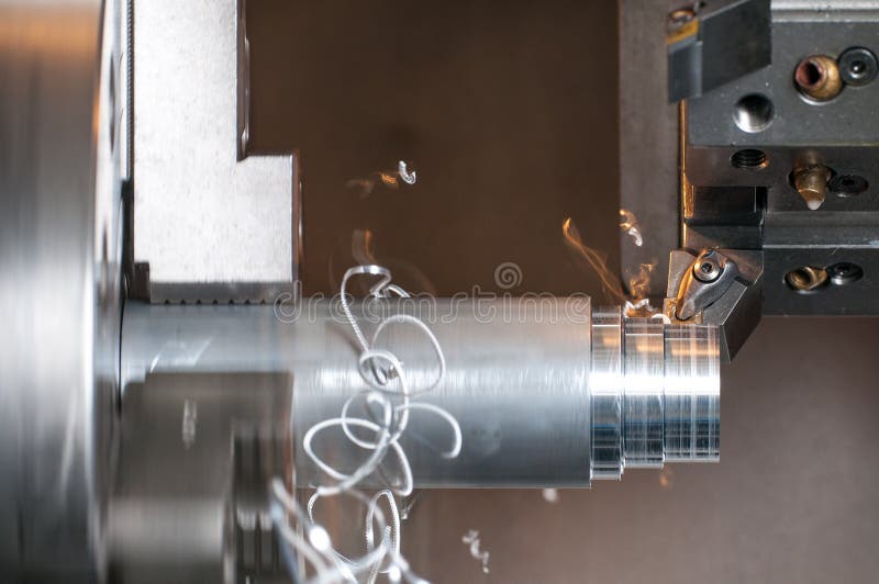 CNC Lathe Machine royalty free stock photos