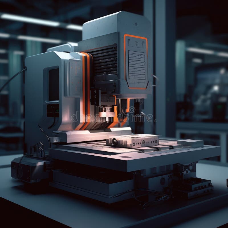 The CNC machine of the future royalty free illustration