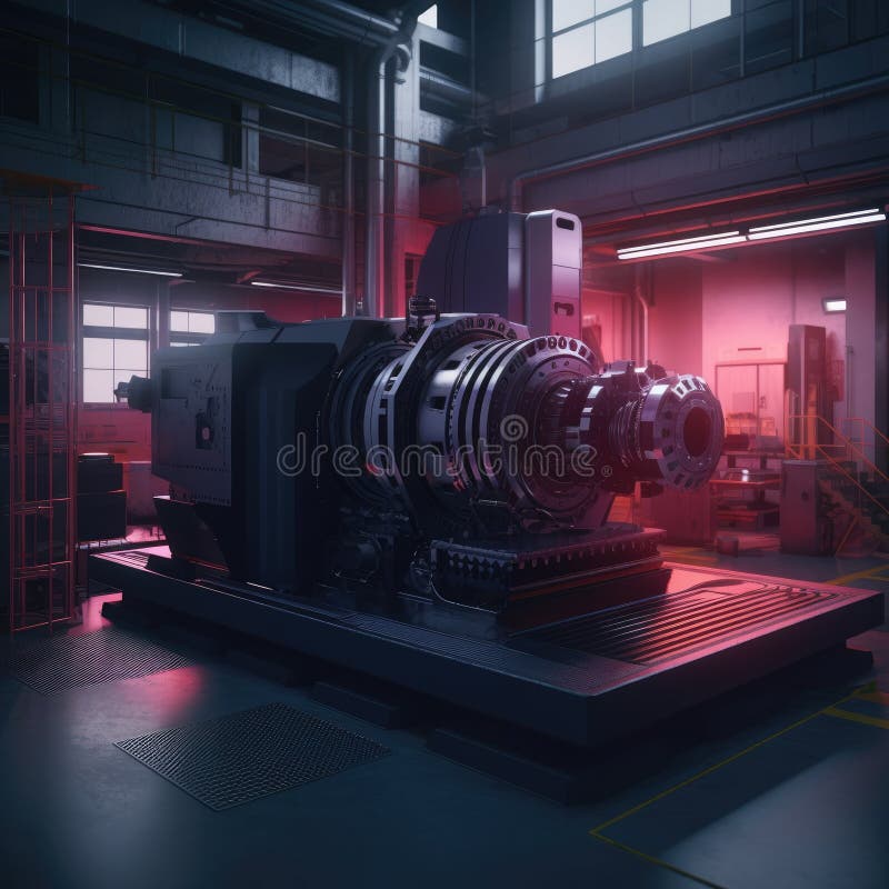 The CNC machine of the future stock illustration