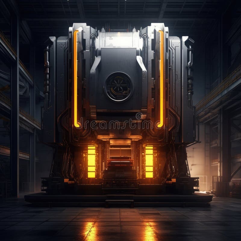 The CNC machine of the future royalty free illustration