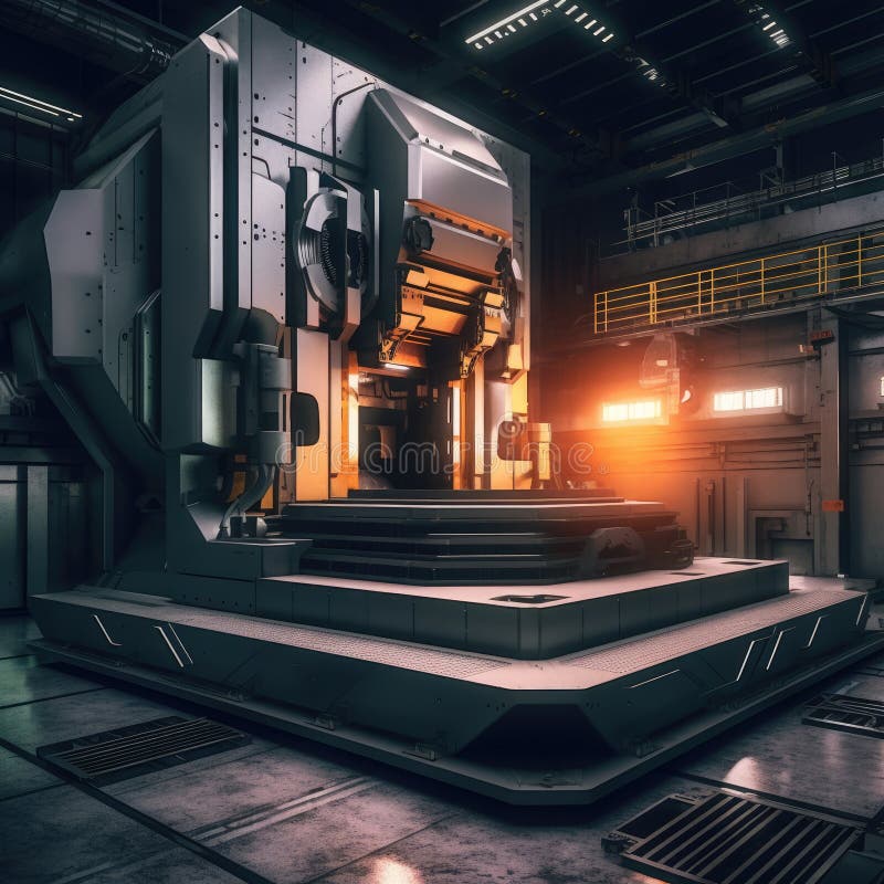 The CNC machine of the future stock illustration