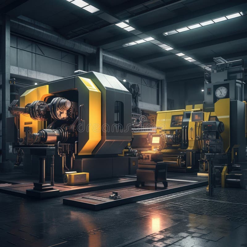 The CNC machine of the future royalty free illustration