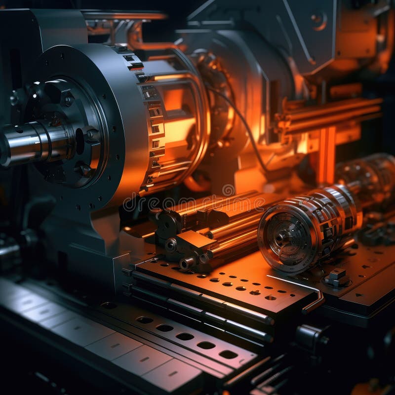 The CNC machine of the future stock illustration