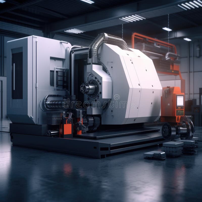 The CNC machine of the future stock illustration